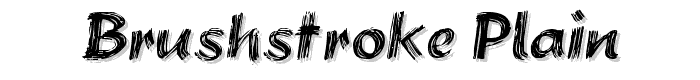 Brushstroke Plain font